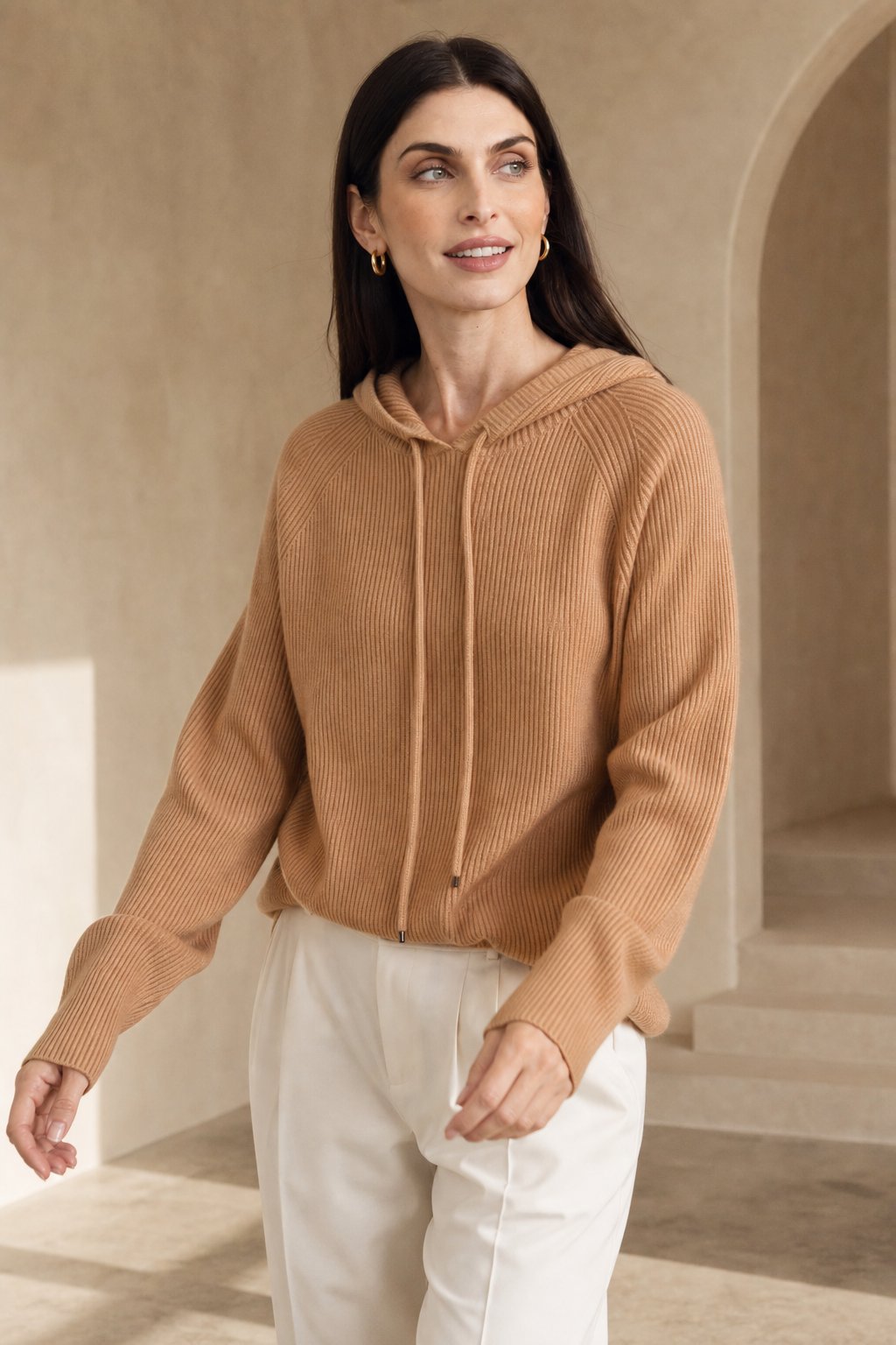UrbanEase Classic Hoodie - Cashmere-Merino Wool Blend for Cozy Comfort 8