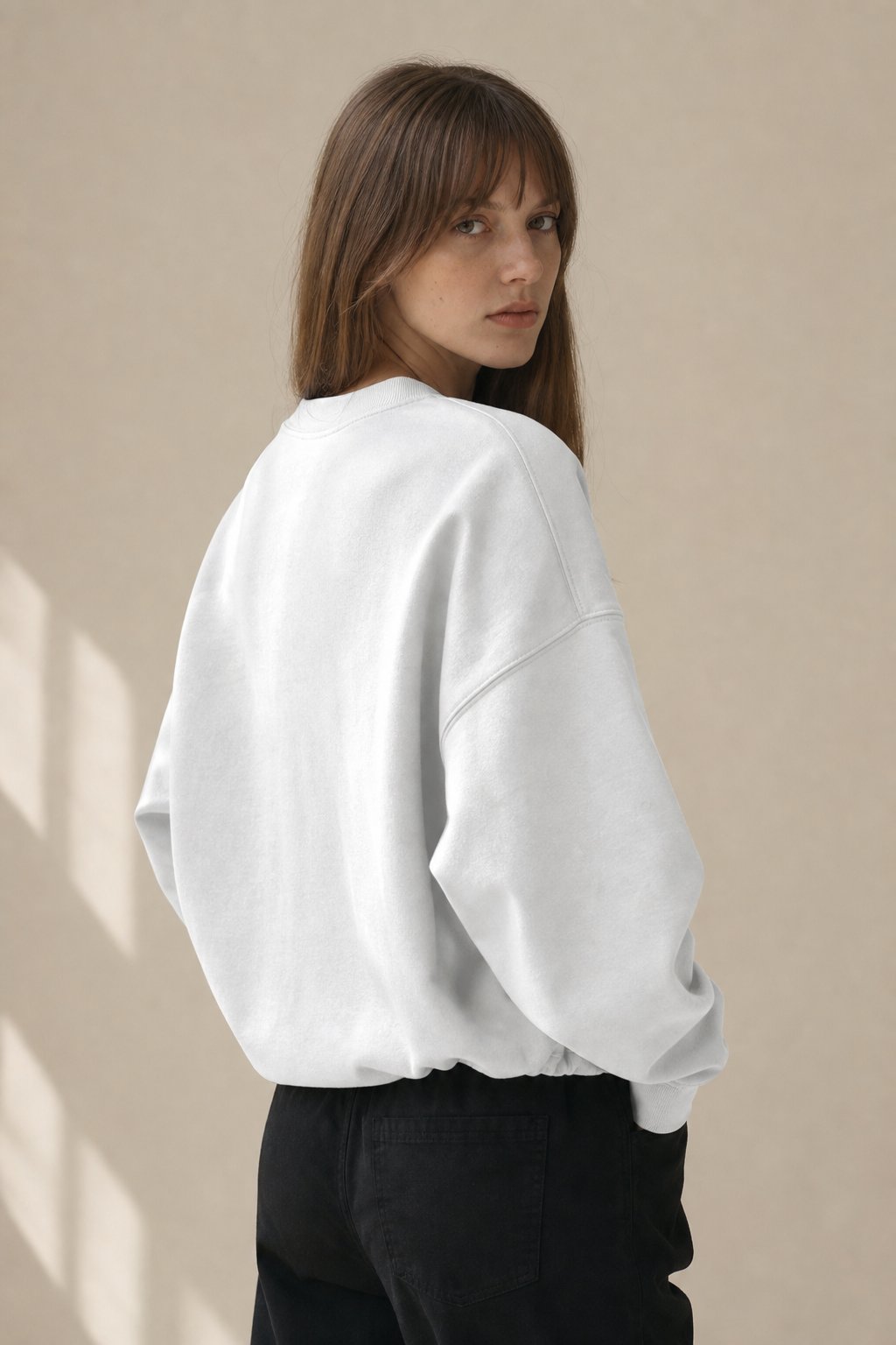 UrbanEase Oversized Cotton Hoodie Pullover with Adjustable Drawstring Hood 7