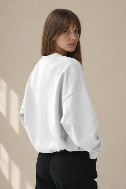 UrbanEase Oversized Cotton Hoodie Pullover with Adjustable Drawstring Hood 7