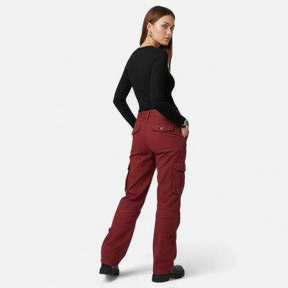 UrbanEdge - Straight Leg Black Cargo Pants with Multiple Pockets 2