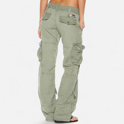 UrbanEdge - Straight Leg Black Cargo Pants with Multiple Pockets 4