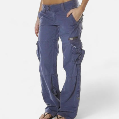 UrbanEdge - Straight Leg Black Cargo Pants with Multiple Pockets 5