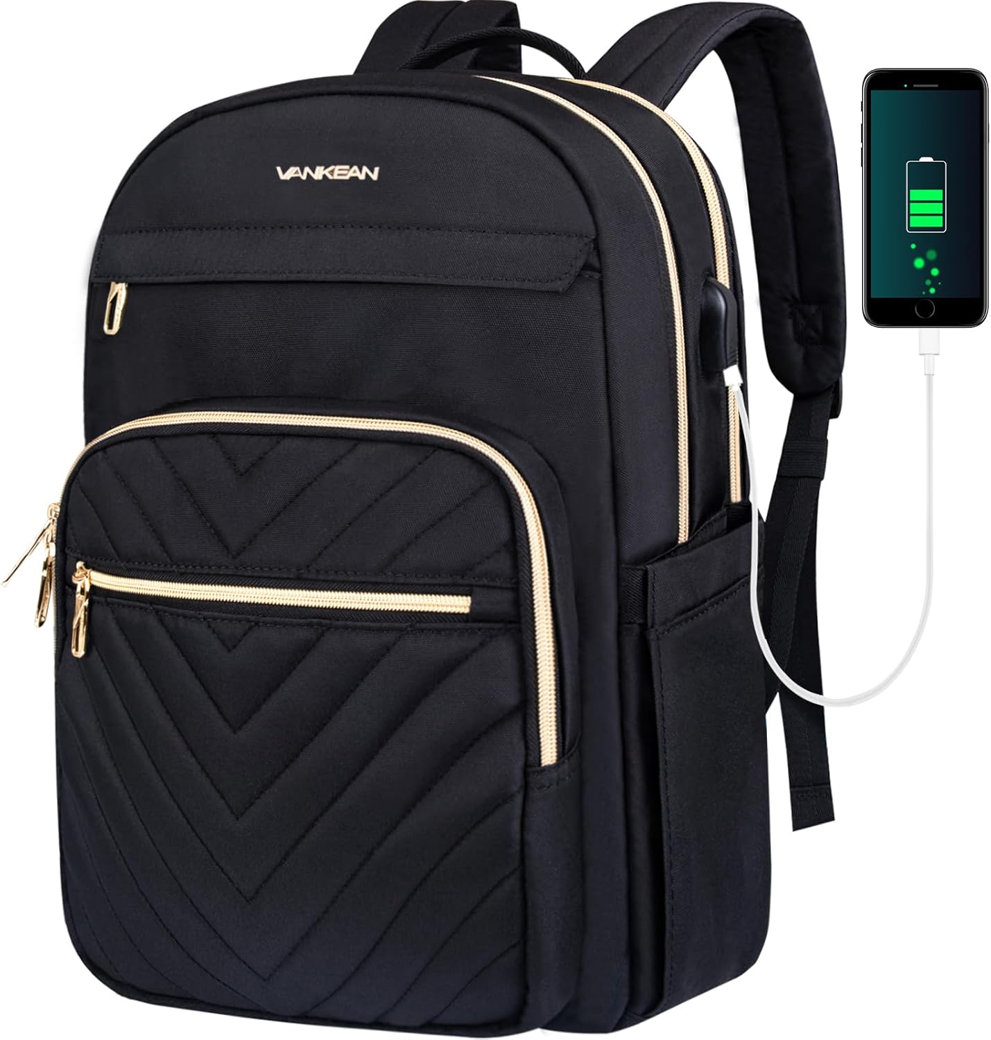 UrbanEdge Lightweight Waterproof Laptop Backpack with USB Charging Port 0