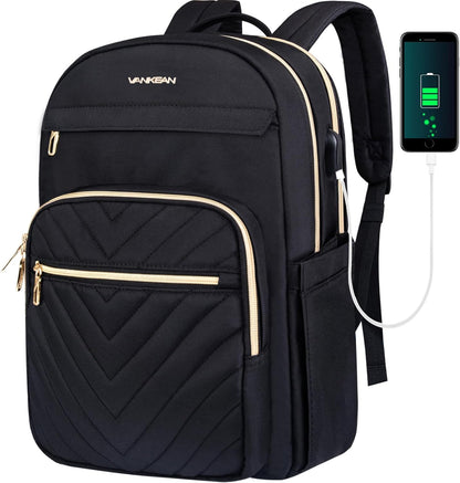 UrbanEdge Lightweight Waterproof Laptop Backpack with USB Charging Port 0