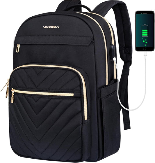 UrbanEdge Lightweight Waterproof Laptop Backpack with USB Charging Port 0