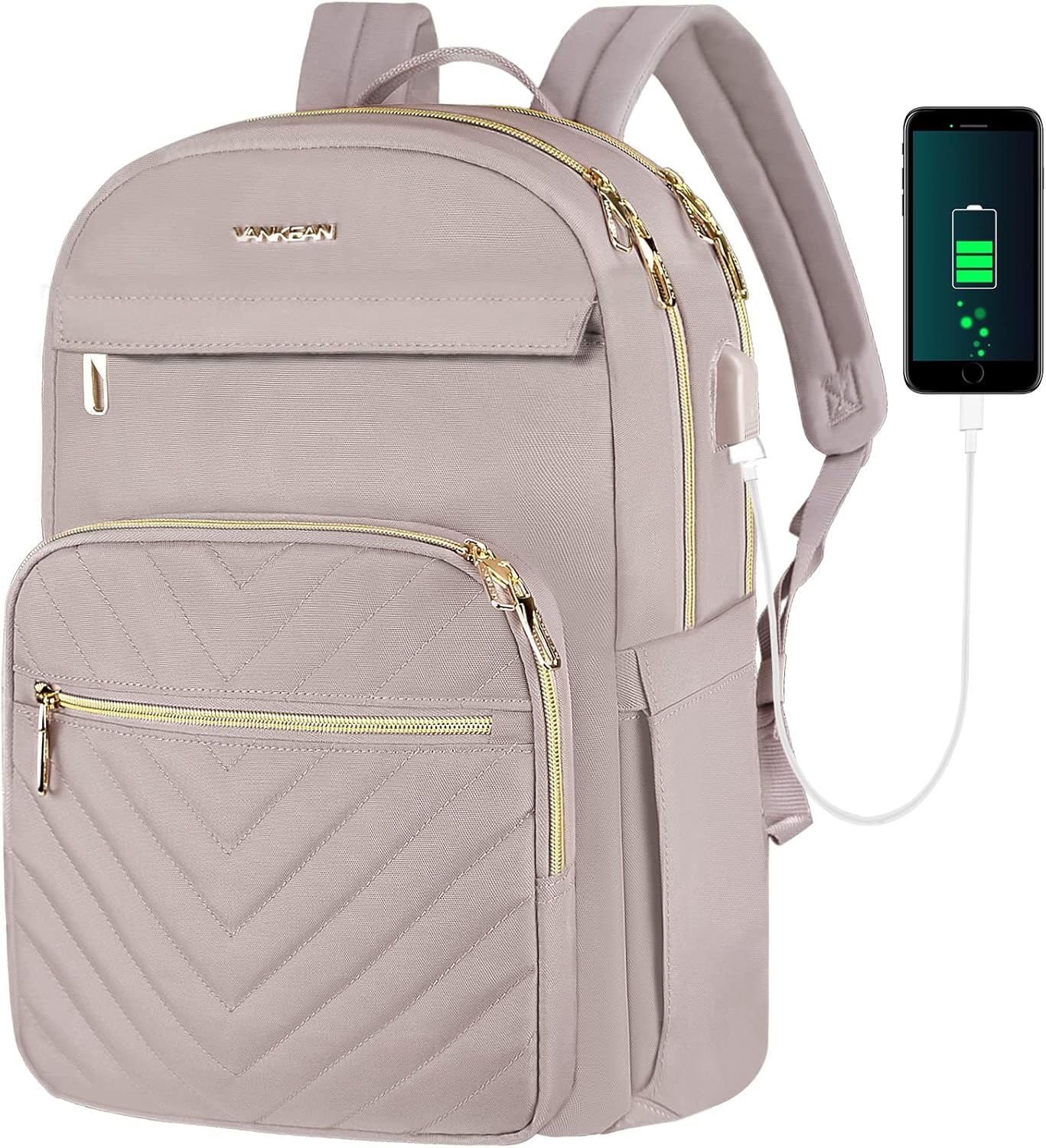 UrbanEdge Lightweight Waterproof Laptop Backpack with USB Charging Port 1