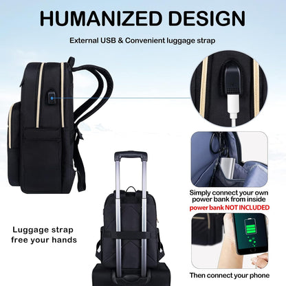 UrbanEdge Lightweight Waterproof Laptop Backpack with USB Charging Port 3