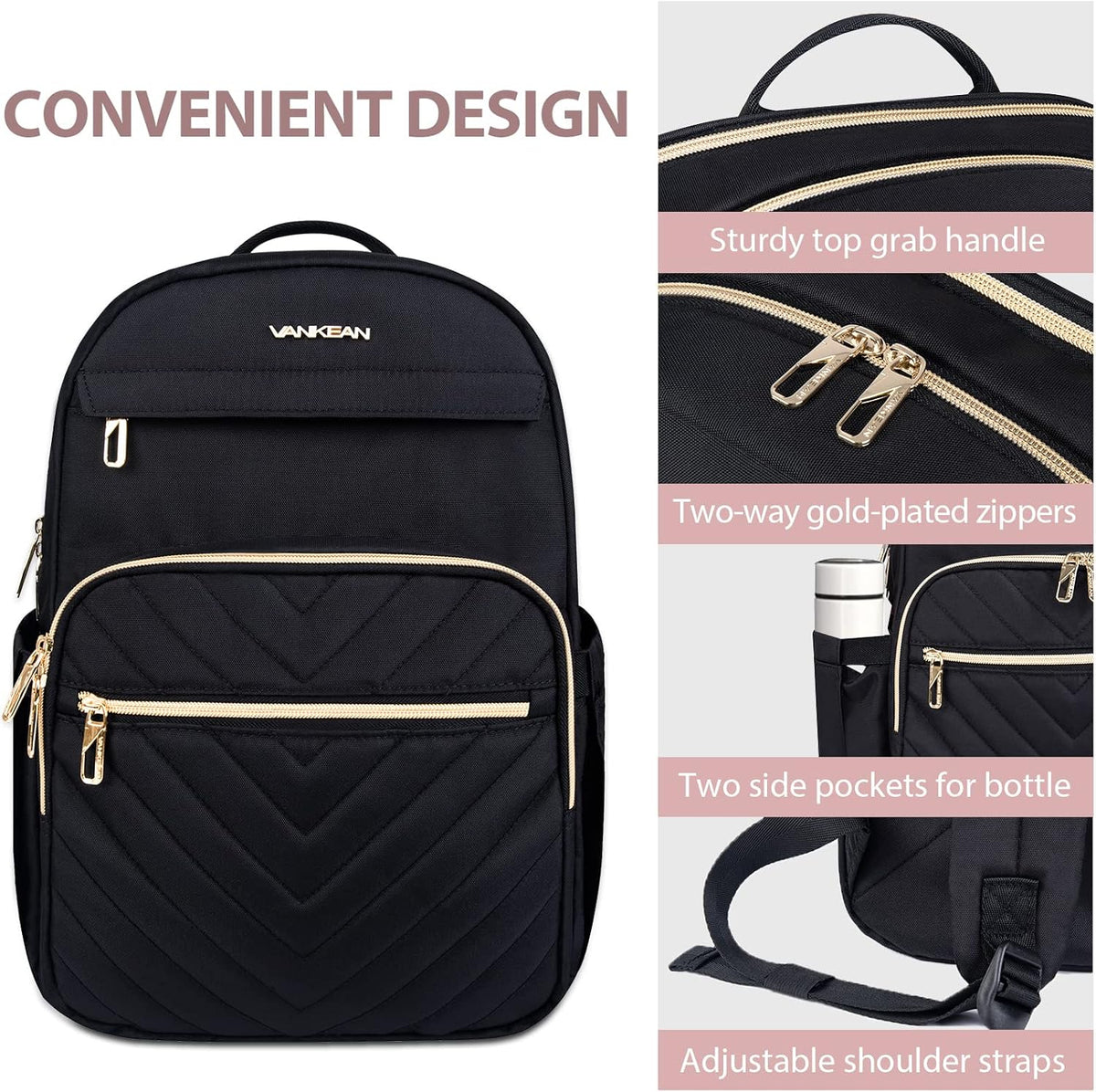 UrbanEdge Lightweight Waterproof Laptop Backpack with USB Charging Port 5