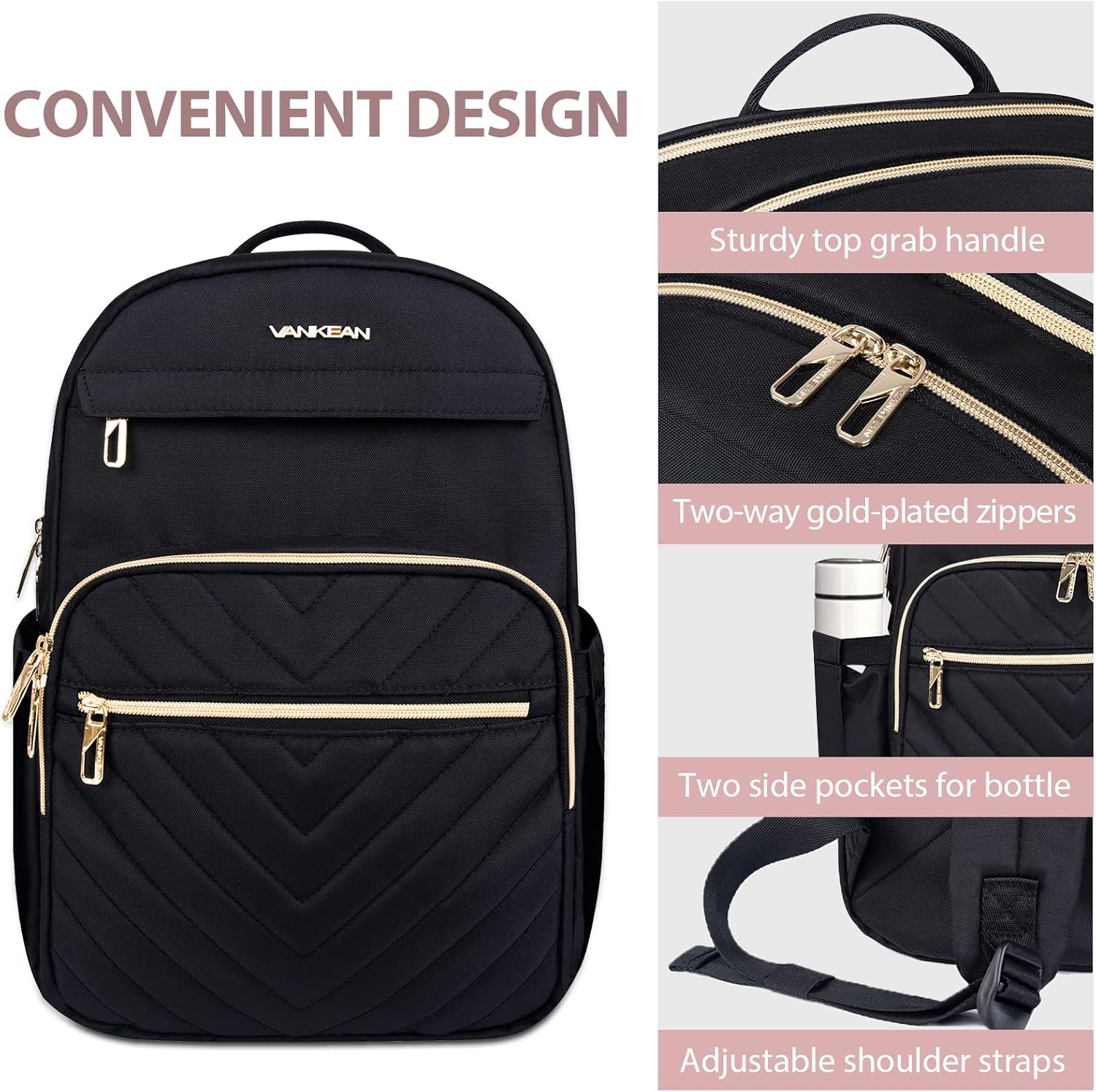 UrbanEdge Lightweight Waterproof Laptop Backpack with USB Charging Port 5