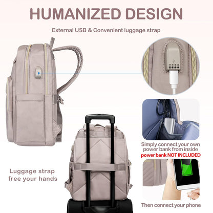 UrbanEdge Lightweight Waterproof Laptop Backpack with USB Charging Port 7