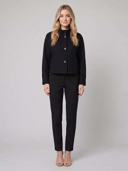 Virellea - Wool Blend Jacket with Boxy Silhouette and Cropped Length 3