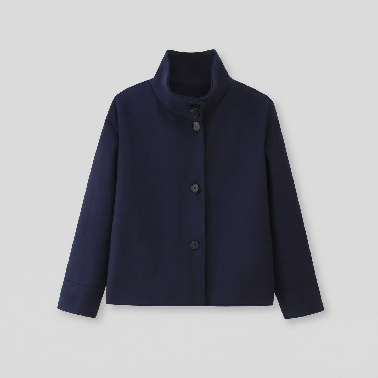Virellea - Wool Blend Jacket with Boxy Silhouette and Cropped Length 6