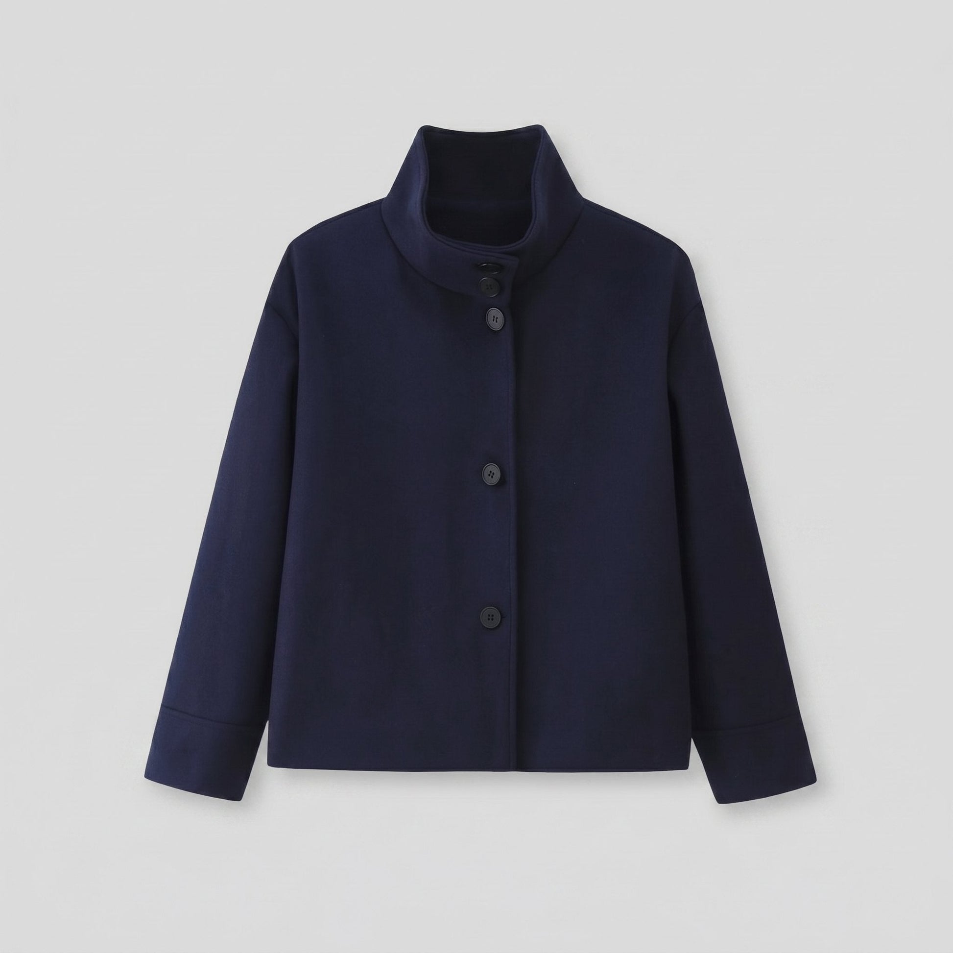 Virellea - Wool Blend Jacket with Boxy Silhouette and Cropped Length 6