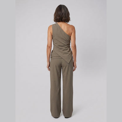 Wren One-Shoulder Top - Asymmetric Hem Woven Going Out Top for Stylish Events 3