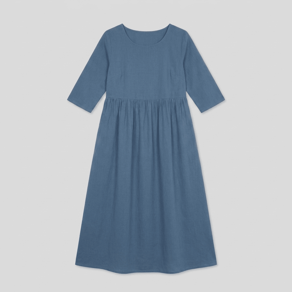 Ysoline - Summer Dresses for Women, Cotton Trapeze Silhouette with Lightweight Sleeves 5