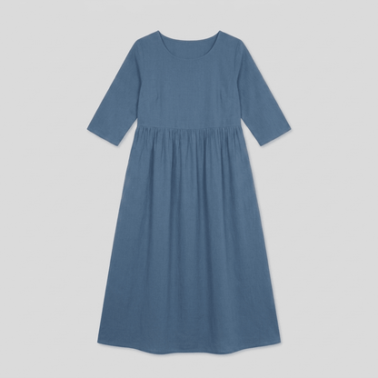 Ysoline - Summer Dresses for Women, Cotton Trapeze Silhouette with Lightweight Sleeves 5